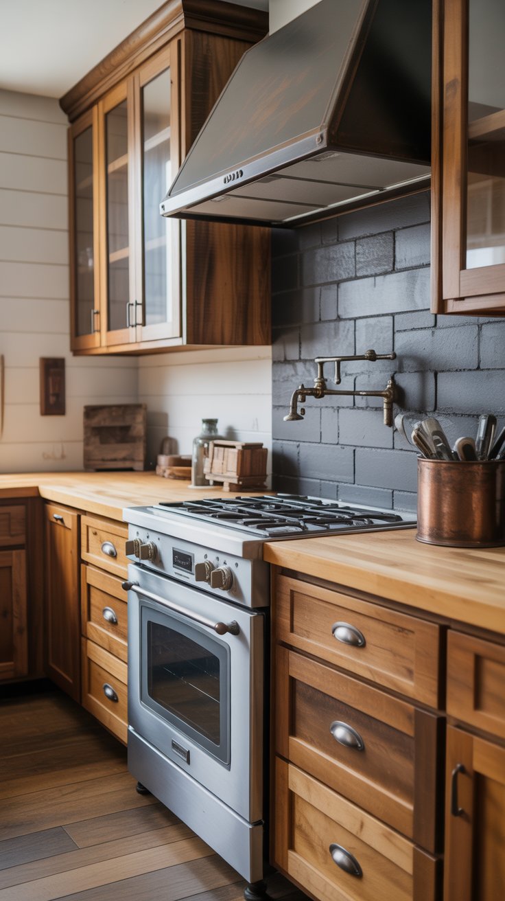 Mix of Metal and Wood for Rustic Balance